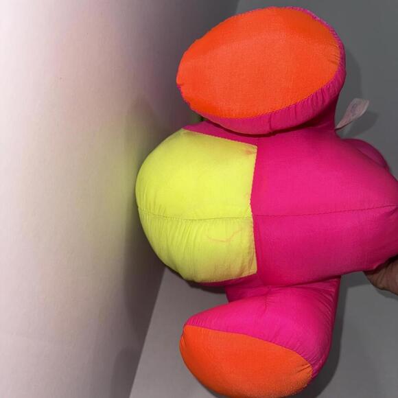 Vintage 1992 Fisher Price Puffalumps Dino Hot Pink T-Rex Dinosaur Plush - Picture 8 of 10